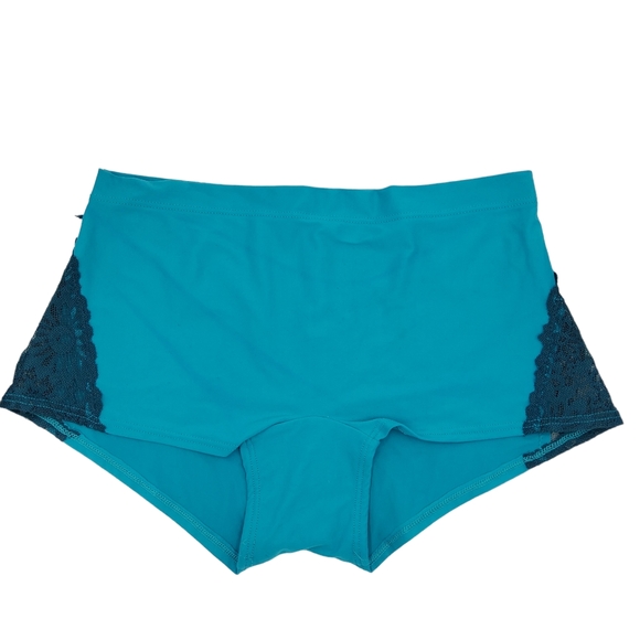 PINK Victoria's Secret Low Rise Lace Boyshort Women's Size Small Blue - Picture 7 of 11